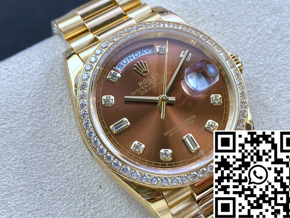 EW M128348RBR-0005 Date Brown Factory Day Dial Rolex 1224